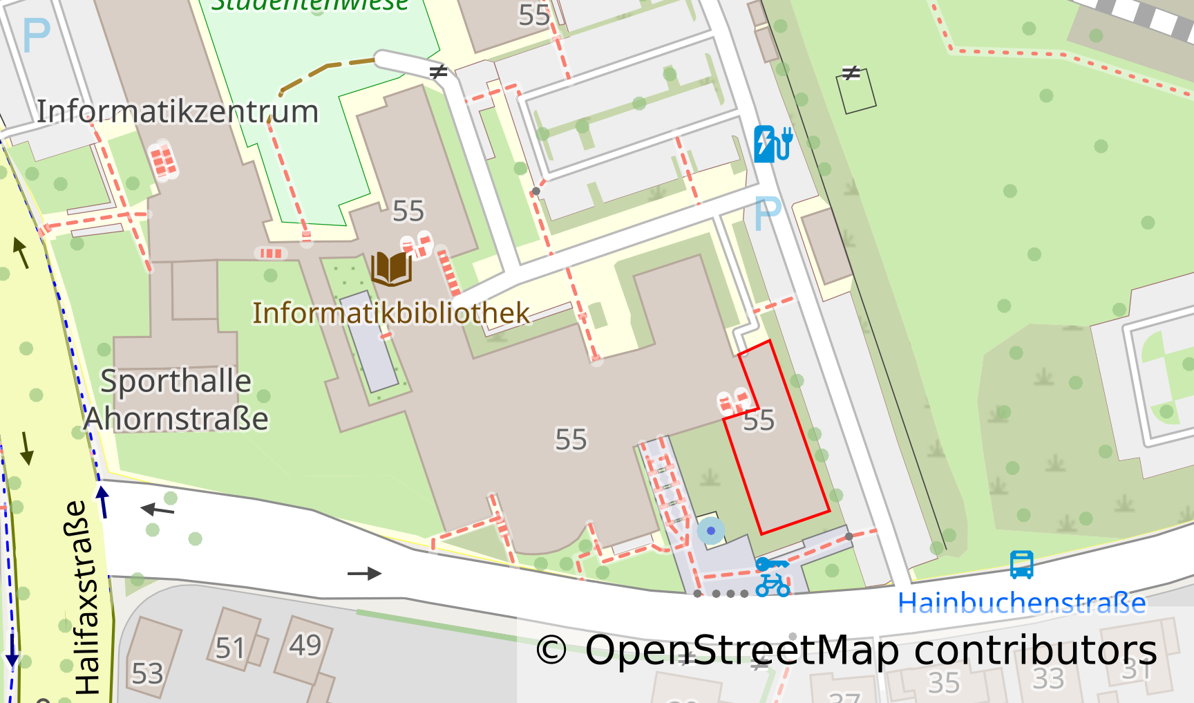 Map to the 1st floor of E2